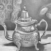 Tomando el té con Yiya Murano.. Un proyecto de Bellas Artes, Dibujo a lápiz, Dibujo artístico y Dibujo realista de Sebastian Rodríguez Prior - 22.12.2020