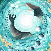 My Selkie Project in Watercolor Techniques for Dreamlike Illustrations Course. Children's Illustration, Digital Illustration, and Watercolor Painting project by Carrie Griffith - 12.22.2020