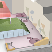 "El Escenario", centro recreativo de comunicación mediante platós.. Architecture & Interior Architecture project by María Dolores López Ibarra - 12.22.2019