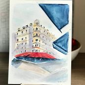 My project in Architectural Sketching with Watercolor and Ink course. Architecture project by mkomenza - 12.22.2020