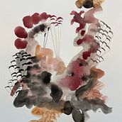 Flow Series 2020- Watercolor and ink on watercolor paper. Ink Illustration, and Watercolor Painting project by Chris Hardtman - 12.22.2020