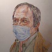 Autorretrato con mascarilla. Portrait Drawing project by 27juanjose01 - 12.22.2020