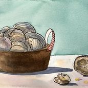 Basket of Walnuts. Watercolor Painting project by Janet Miller - 12.22.2020