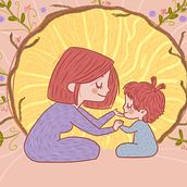Motherhood. Ilustração tradicional projeto de Rama Samkari - 10.02.2019