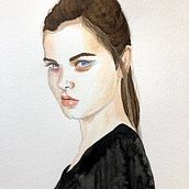 My project in Watercolor Portrait from a Photo course Ein Projekt aus dem Bereich Aquarellmalerei von Cristina Cabrera - 23.12.2020