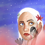Mi Proyecto del curso: Retrato ilustrado en acuarela. Een project van Traditionele illustratie van fjrzavalarp - 24.12.2020