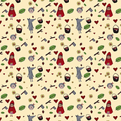 Diseño de patrones ilustrados-Caperucita Roja.. Design project by Gabriela Tellez Sastoque - 12.24.2020