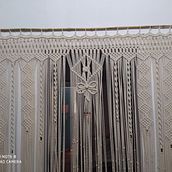 Hermosa Cortina macramé . Accessor, Design, Arts, Crafts, Interior Design, Decoration, Fiber Arts, and Macramé project by lorymillanm - 12.21.2020