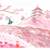 Mi Proyecto del curso: Ilustración en acuarela con influencia japonesa. Un projet de Illustration traditionnelle, Dessin , et Aquarelle de Juan Lucas Neira - 25.12.2020