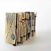 "Sandkörner" - double sided wooden concertina photoalbum.. Bookbinding project by Sonya Girodon - 12.25.2020