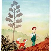 My project in Watercolor Illustration with Japanese Influence course. Children's Illustration project by Pierre-Yves Comtois - 12.26.2020