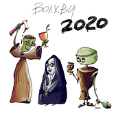 Drunken Zombie Monks. Character Design, Digital Drawing, Digital Illustration, and Traditional illustration project by Yana Strunina - 12.26.2020