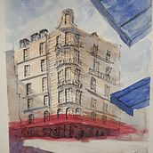 My project in Architectural Sketching with Watercolor and Ink course. Architecture project by Paul Kruger - 12.26.2020