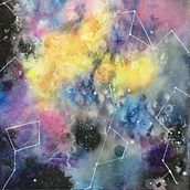 Watercolour Nebula . % ashley_em_miller tarafından hazırlanan Sulubo, Ve a Resim projesi - 12.20.2020
