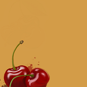 Black cherry for packaging. Un proyecto de Ilustración botánica, Pintura digital y Packaging de Linda Felici - 26.12.2020