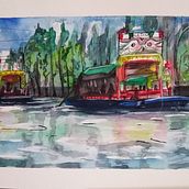 Mi Proyecto del curso: Dibujo arquitectónico con acuarela y tinta. Artistic Drawing, L, scape Architecture, and Watercolor Painting project by cristty93 - 12.27.2020