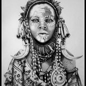 african women - ballpoint pen. Un progetto di Disegno di Marta Fevereiro - 27.12.2020