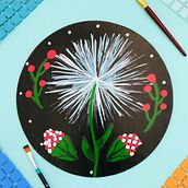 Plato de sitio floral / atardecer. Artistic Drawing project by aremaradwords - 12.27.2020