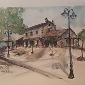 My project in Architectural Sketching with Watercolor and Ink course. Watercolor Painting project by eirini_lioliou - 12.27.2020