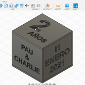 Mi Proyecto del curso: Introducción al diseño e impresión en 3D, mi proyecto es una lampara de aniversario. 3D Modeling project by Carlos Jimenez - 01.28.2021