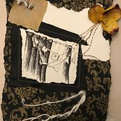 My project in Experimental Embroidery Techniques on Paper course. Fiber Arts, Figure Drawing, and Traditional illustration project by Kristal Martin - 12.28.2020