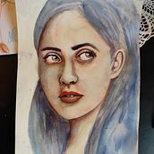 My project in Artistic Portrait with Watercolors course. Un proyecto de Pintura a la acuarela de adrijana_lucev - 28.12.2020