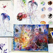 My project in Modern Watercolor Techniques course. Watercolor Painting project by alin.soloviova - 12.28.2020