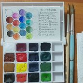 My project in Elaboration of Artisanal Watercolours course. Watercolor Painting, DIY, and Painting project by Diego Zanin - 12.20.2020