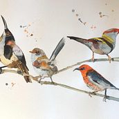 My project in Artistic Watercolor Techniques for Illustrating Birds course . % redgumview tarafından hazırlanan Geleneksel illüstras, Ve on projesi - 12.29.2020