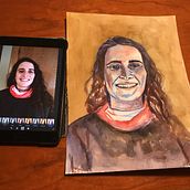 Retrato artístico en acuarela. Pintura em aquarela projeto de mcapdevilaf - 29.12.2020