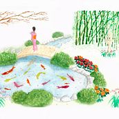 Mi Proyecto del curso: Ilustración en acuarela con influencia japonesa. Un progetto di Illustrazione tradizionale, Illustrazione naturalistica e Pittura ad acquerello di Mariel Mogollón Luna - 30.12.2020