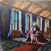 The Penguin-King Ein Projekt aus dem Bereich Malerei mit Acr und l von Nick Wagner - 30.12.2020