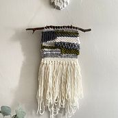 My project in Introduction to Frame Loom Tapestry course. Fiber Arts project by Matthew Digby - 12.30.2020