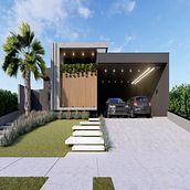 Residência Unifamiliar, Sorocaba/SP.. Architecture, and 3D Modeling project by Thainá Ramos - 01.05.2021