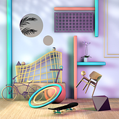 Abstract Balance Room: Composiciones abstractas con Cinema 4D. 3D project by Carlos LM - 12.30.2020