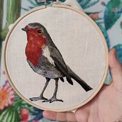 Mi Proyecto del curso: Pintar con hilo: técnicas de ilustración textil. Embroider project by Aina - 12.31.2020