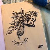 My project in Botanical Tattoo with Pointillism course. Tattoo Design project by Linda Behnen - 01.19.2021