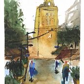 Mi Proyecto del curso: Paisajes urbanos en acuarela. Un projet de Aquarelle de mreginagonzalez98 - 02.01.2021