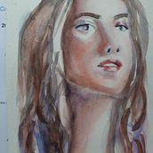 My project in Artistic Portrait with Watercolors course. Un proyecto de Pintura a la acuarela de Giuliana Sicolo - 02.01.2021