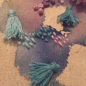 My project in Embroidery and Watercolor Basic Techniques course. Embroider, and Watercolor Painting project by juliewoolie85 - 01.02.2021