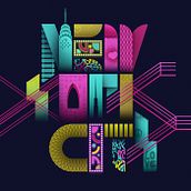 The City that Never Sleeps Ein Projekt aus dem Bereich Design, Digitales Lettering, Grafikdesign, Traditionelle Illustration, Lettering, T, pografie, T und pografisches Design von Jackie Noëlle - 02.01.2021