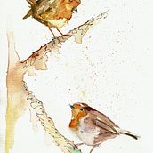 My project in Artistic Watercolor Techniques for Illustrating Birds course. Watercolor Painting project by akool5530 - 01.02.2021