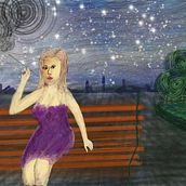 Girl in the night. Un progetto di Illustrazione digitale di Piotr Laszkiewicz - 02.01.2021