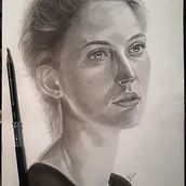 Nuevo proyecto  - Retrato en lápiz de grafito. Pencil Drawing, Portrait Drawing, Realistic Drawing, Drawing, Figure Drawing, and Artistic Drawing project by alejandro_dibarq - 01.02.2021