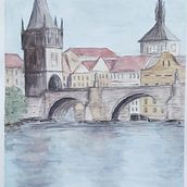 My project in Urban Landscapes in Watercolor course. Architectural Illustration, Architecture, L, scape Architecture, and Watercolor Painting project by Romana Černá - 01.03.2021
