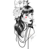 My project in Digital Design and Illustration of Tattoos with Procreate course. Traditional illustration, Graphic Design, Digital Illustration, Tattoo Design, and Digital Drawing project by Roxanne Cyr - 09.05.2021