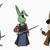 Conejos piratas (extraídos de la "lista magnífica")Mi Proyecto del curso: Fábrica de personajes ilustrados . Ilustrasi tradisional proyek oleh gelouro - 01.03.2021