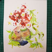 Mi Proyecto del curso: Técnicas de acuarela para ilustraciones de ensueño. Traditional illustration project by Lilia Esperanza Díaz Núñez - 01.03.2021