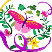 My project in Flat Illustration - Fiori e farfalla. Botanical Illustration project by dome_grasso15 - 01.03.2021