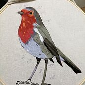 Mi Proyecto del curso: Pintar con hilo: al fin salió a volar. Un proyecto de Bordado de Eugenia Hurtado Ramírez - 04.01.2021